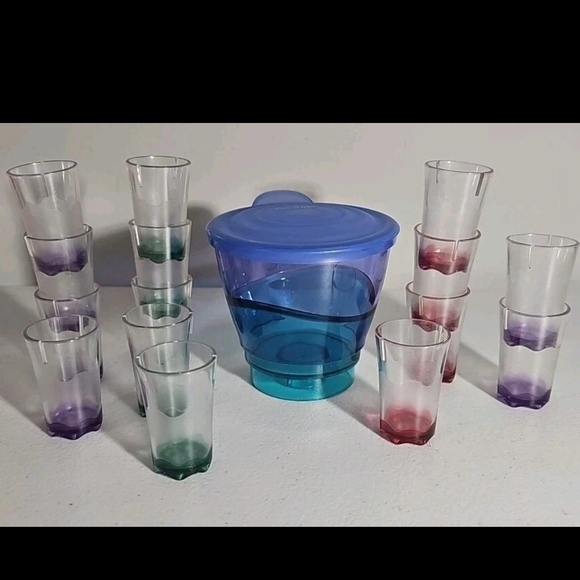 Tupperware 15 Placecard Holders Sheerly Elegant Jewel Tones Red Purple Blue+ - Picture 2 of 8